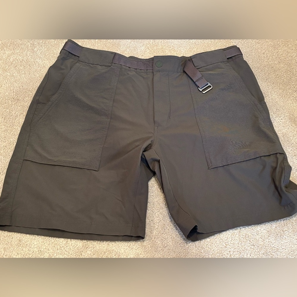 REI Co-Op Men's Gray Shorts Size 40 Texture Weave Nylon Hiking Casual